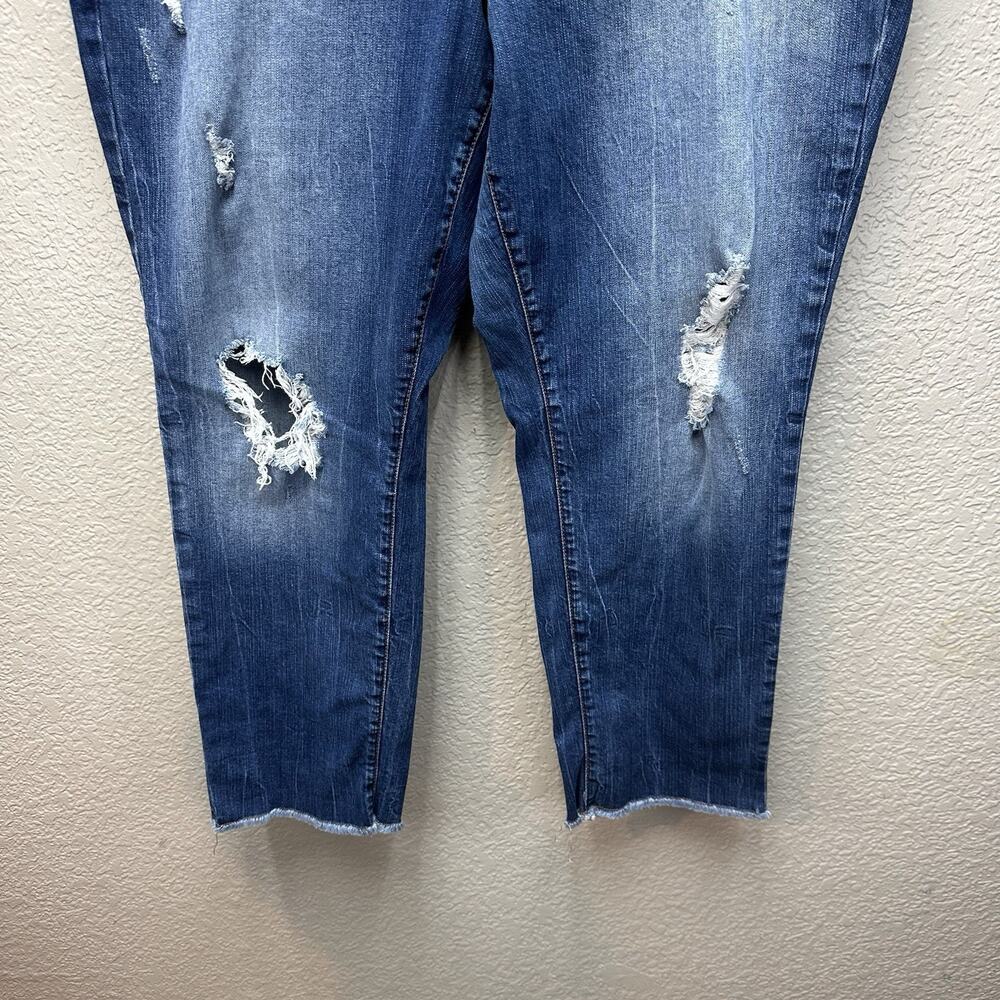Torrid Womens Jeans Size 16 High Rise Distressed Dark Wash Pants - Picture 3 of 14